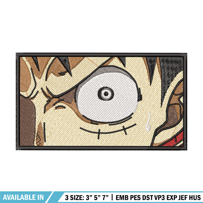 Luffy eyes embroidery design, One piece embroidery, Anime design, Embroidery shirt, Embroidery file, Digital download.jpg