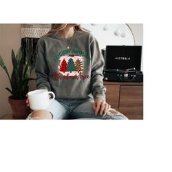 rockin' around christmas tree sweatshirt, trendy christmas sweatshirt, sweatshirts for christmas, comfort colors christm