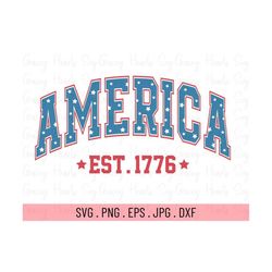 america varsity svg, america est 1776 svg, merica svg, retro svg, 4th of july svg, fourth of july svg, independence day