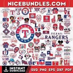 85 files texas rangers team bundles svg, texas rangers svg, mlb team svg, mlb svg, instant download