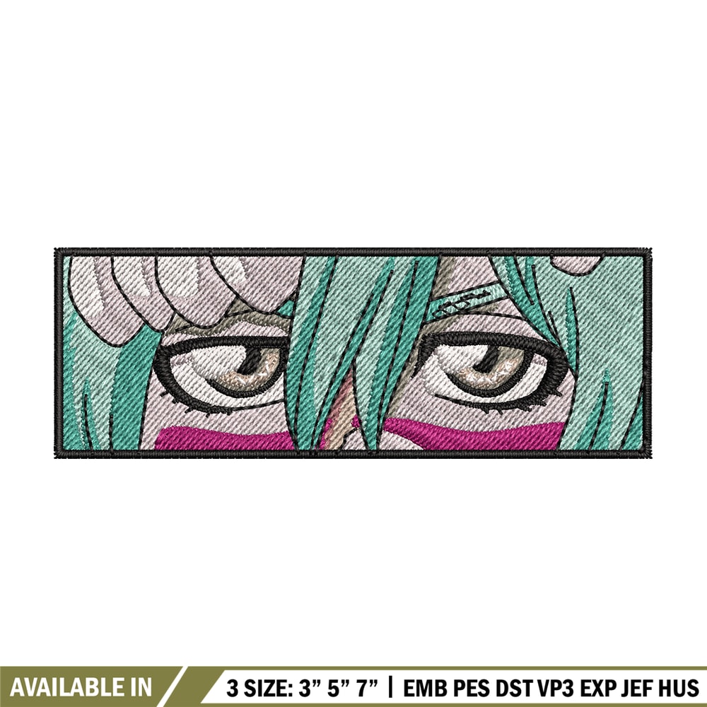 Nel tu eyes embroidery design, Bleach embroidery, Anime design, Embroidery shirt, Embroidery file, Digital download.jpg