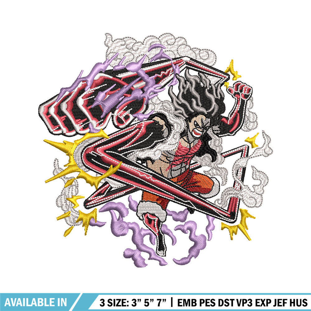 Luffy snake embroidery design, One piece embroidery, Anime design, Embroidery shirt, Embroidery file, Digital download.jpg