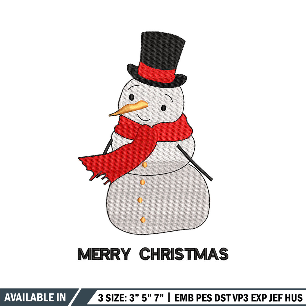 Snow man embroidery design, Chrismas embroidery, Emb design, Embroidery shirt, Embroidery file, Digital download.jpg
