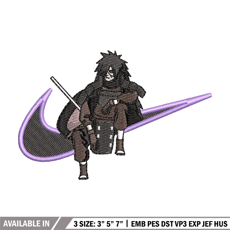 Madara x nike embroidery design, Naruto embroidery, Nike design, Embroidery shirt, Embroidery file, Digital download.jpg
