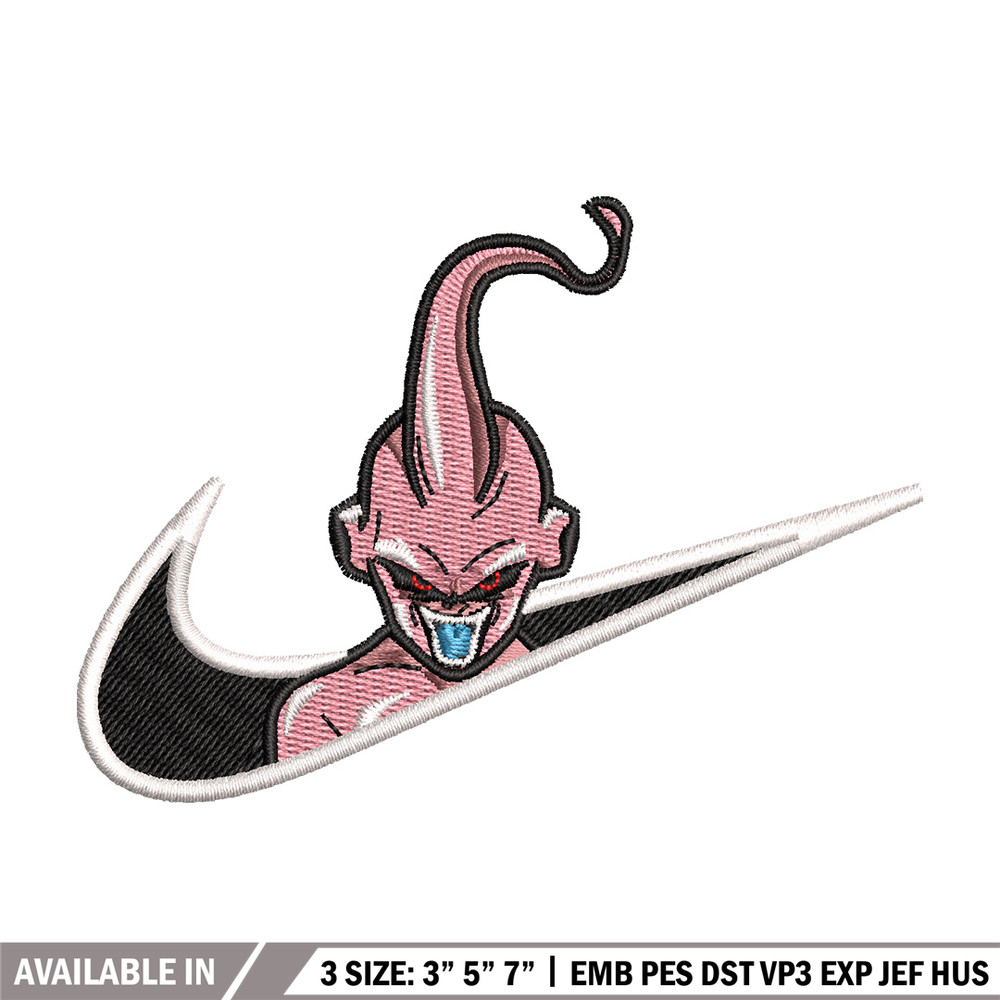 Majin buu embroidery design, Dragonball embroidery, Nike design, Embroidery shirt, Embroidery file, Digital download.jpg