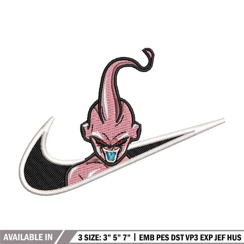 Majin buu embroidery design, Dragonball embroidery, Nike design, Embroidery shirt, Embroidery file, Digital download.jpg