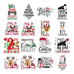christmas bundle svg, winter svg, merry christmas svg, holidays svg, santa svg file cut digital download