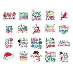 christmas bundle svg, winter svg, merry christmas svg, holidays svg, santa svg file cut digital download