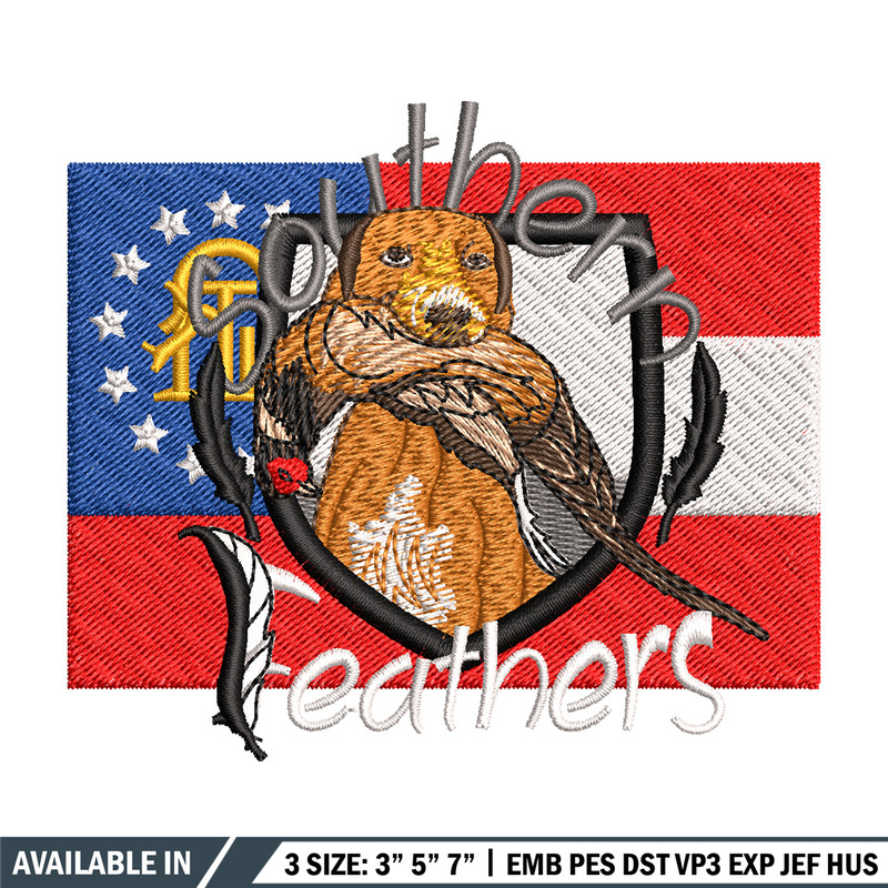 Southern Feathers logo embroidery design, logo embroidery, logo design, Embroidery shirt, logo shirt, Instant download.jpg