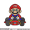 Mario car embroidery design, Super Mario bros embroidery, game design, logo design, game shirt, Digital download..jpg