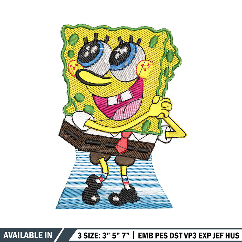 Spongebob embroidery design, Spongebob embroidery, Anime design, Embroidery shirt, Embroidery file,Digital download.jpg