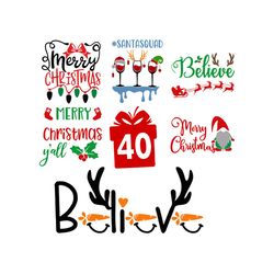 christmas bundle svg, winter svg, merry christmas svg, holidays svg, santa svg file cut digital download