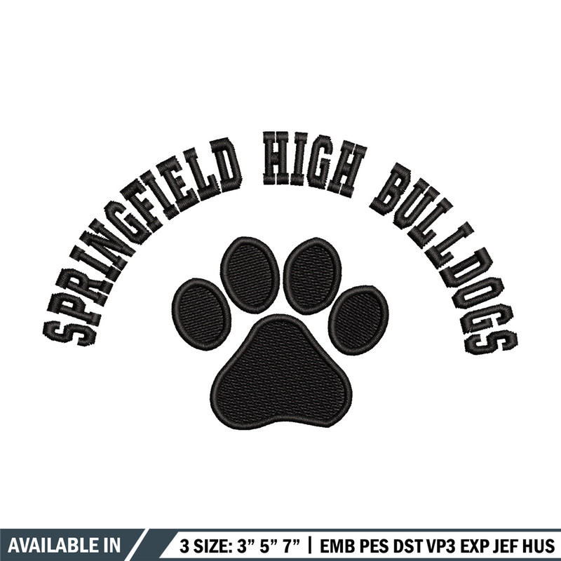 Springfield embroidery design, Logo embroidery, Emb design, Embroidery shirt, Embroidery file, Digital download.jpg