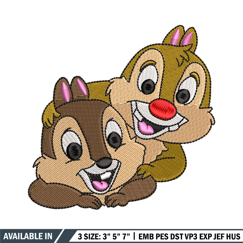 Squirrel cartoon embroidery design, Squirel embroidery, Emb design, Embroidery shirt, Embroidery file, Digital download.jpg