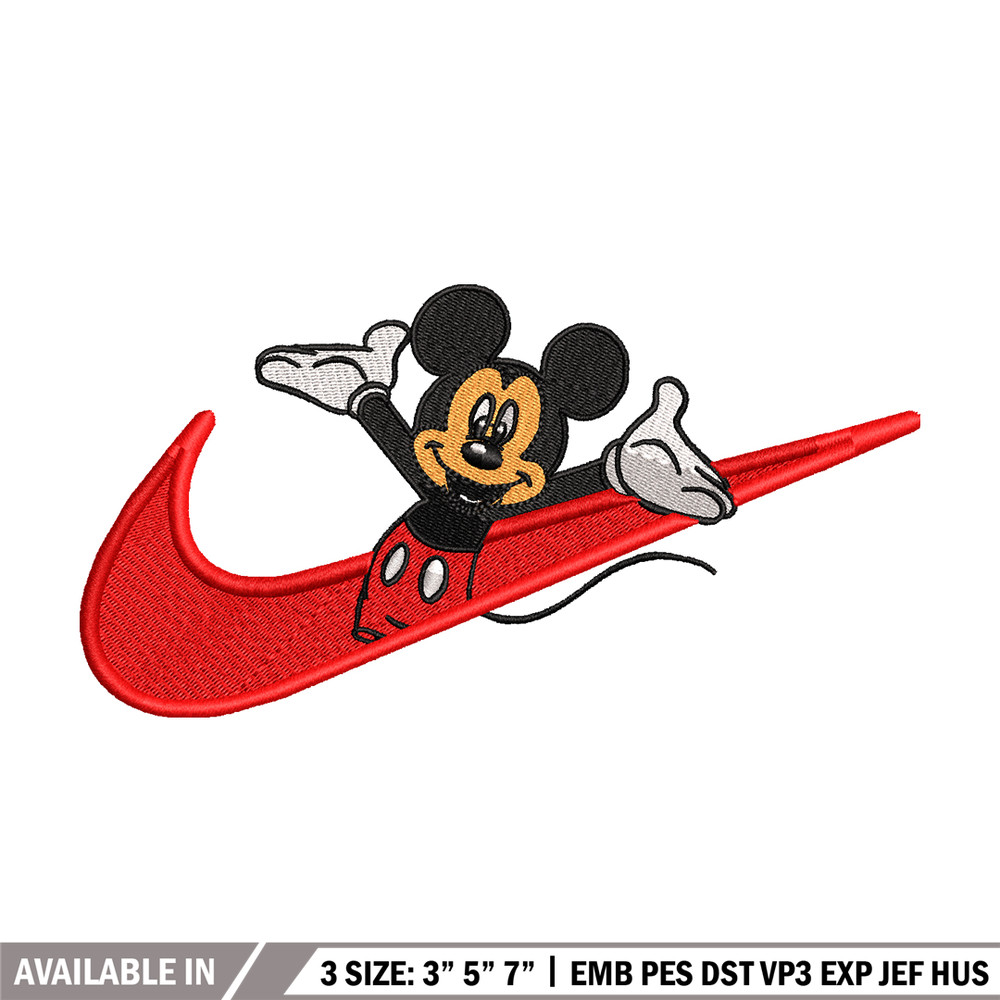 Mickey mouse Nike embroidery design, Disney embroidery, Nike design, cartoon design, cartoon shirt, Digital download.jpg