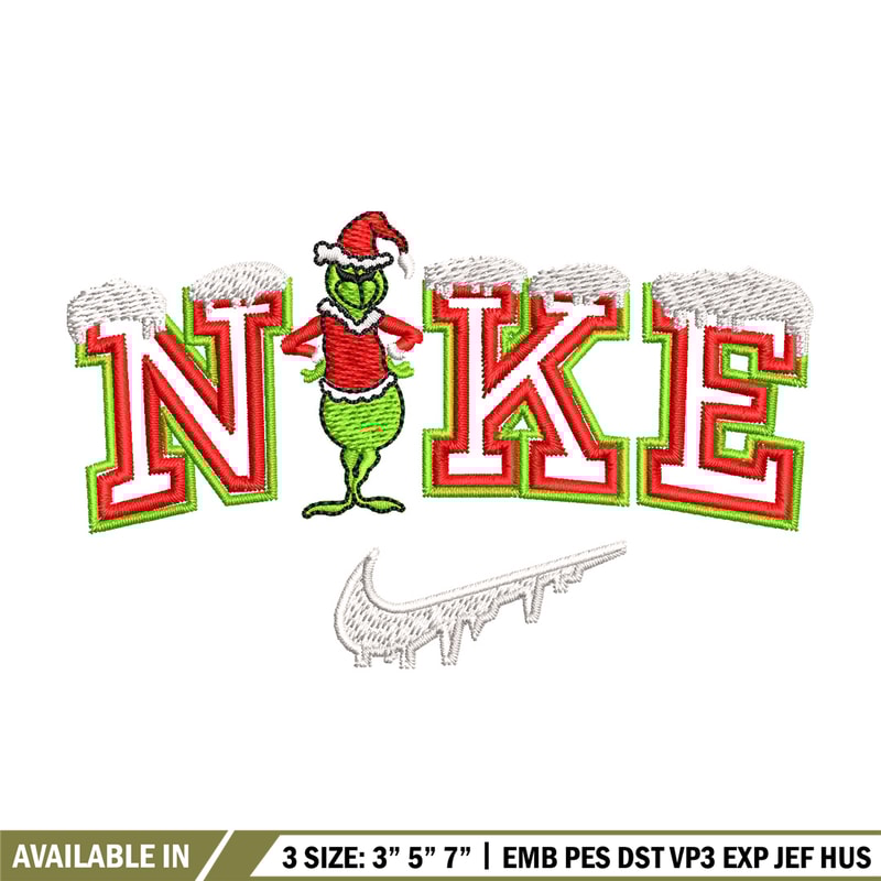 Nike chrismas embroidery design, Chrismas embroidery, Nike design, Embroidery shirt, Embroidery file, Digital download.jpg