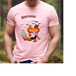 vintage disney halloween pumpkin , mickey minnie nightmare on mainstreet shirt, 90s halloween party, wdw spooky season t