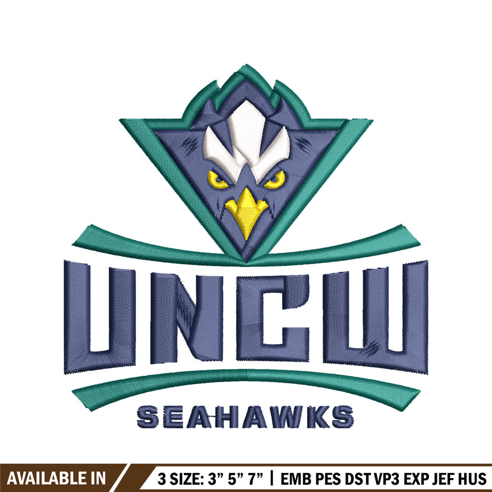 NC Wilmington Seahawks embroidery, NC Wilmington Seahawks embroidery, embroidery file, Sport embroidery, NCAA embroidery.jpg