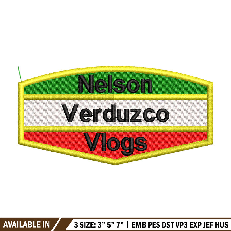 Nelson verduzco vlogs logo embroidery design, logo embroidery, Embroidery shirt, logo design, Digital download..jpg