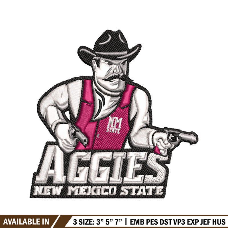 New Mexico State Aggies embroidery, New Mexico State Aggies embroidery, logo Sport, Sport embroidery, NCAA embroidery..jpg
