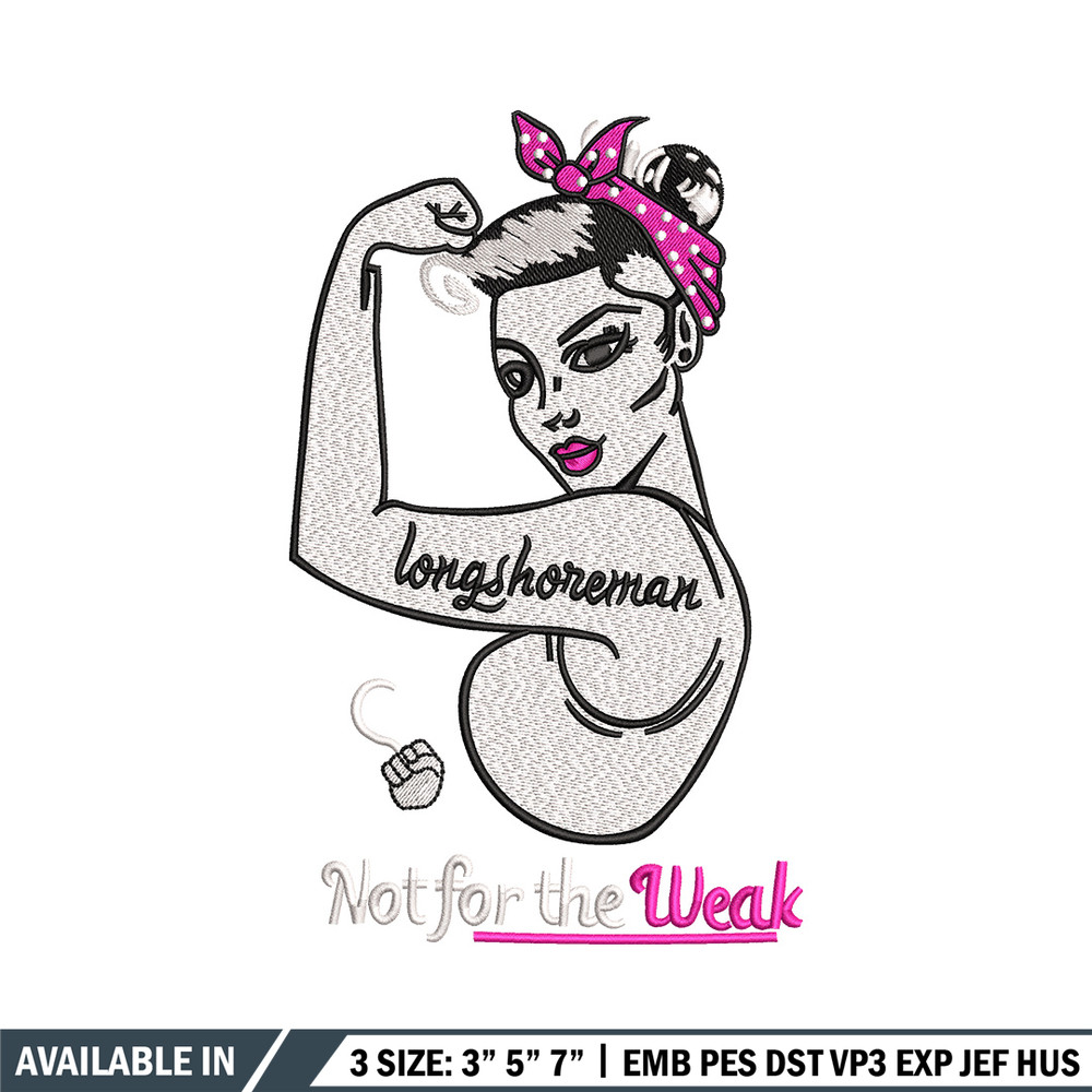 Strong lady embroidery design, Lady embroidery, Embroidery file,Embroidery shirt, Emb design, Digital download.jpg