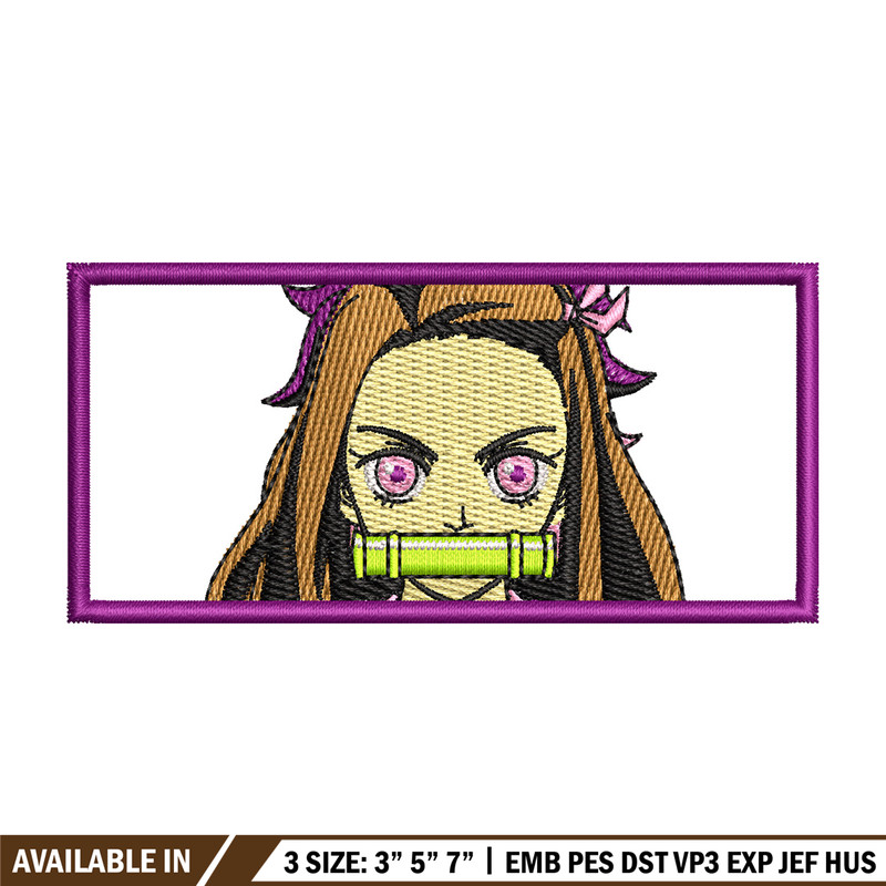 Nezuko bamboo embroidery design, Neuzko embroidery, Anime design, Embroidery shirt, Embroidery file, Digital download.jpg