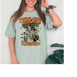 vintage disneyland shirt: mickey & friends' indiana jones adventure - ideal for disney family trips, ride fans and memor