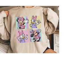 minnie daisy delightful duo tee, cute disney girls & women's disney-themed apparel, besties shirt for disneyland/disneyw