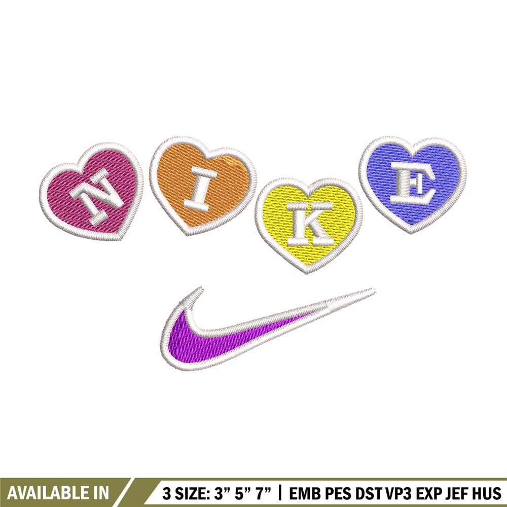 Nike heart embroidery design, Logo embroidery, Nike design, Embroidery shirt, Embroidery file, Digital download.jpg