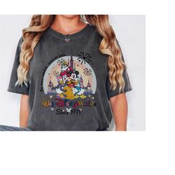 vintage walt disney world comfort color shirt, retro mickey and friends tee, must-have apparel for disney family shirts