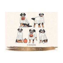 halloween bernese mountain dog svg, boo svg, halloween svg, files for cricut, silhouette, sublimation, digital download