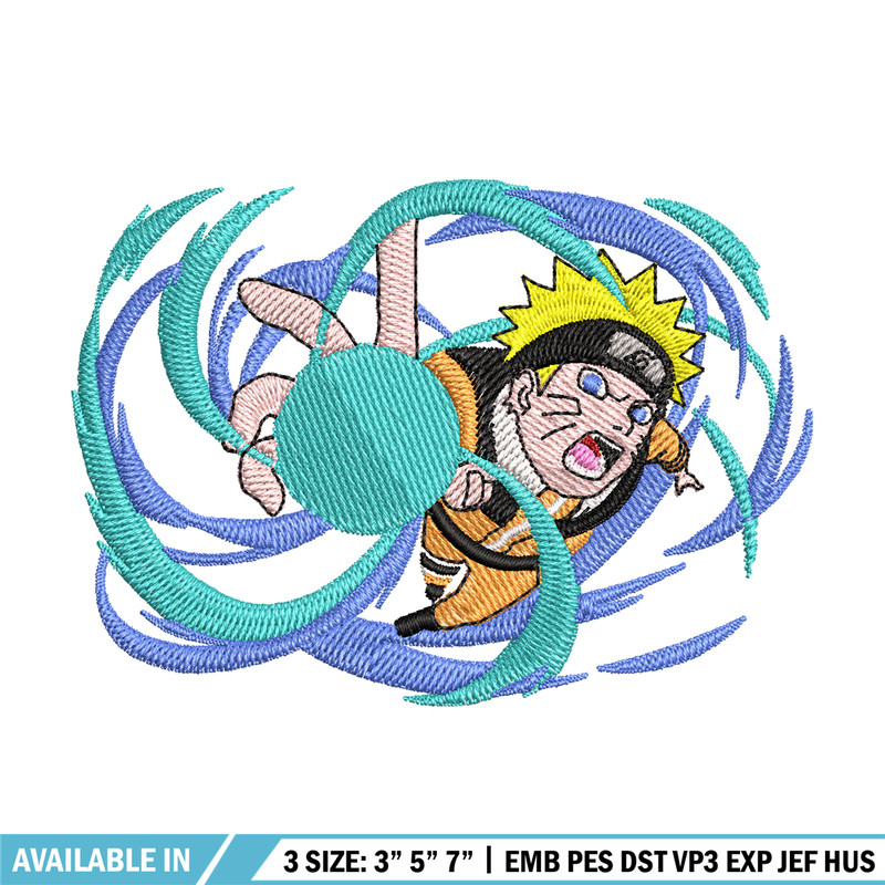 Naruto power embroidery design, Naruto embroidery, embroidery file, anime design, anime shirt, Digital download.jpg