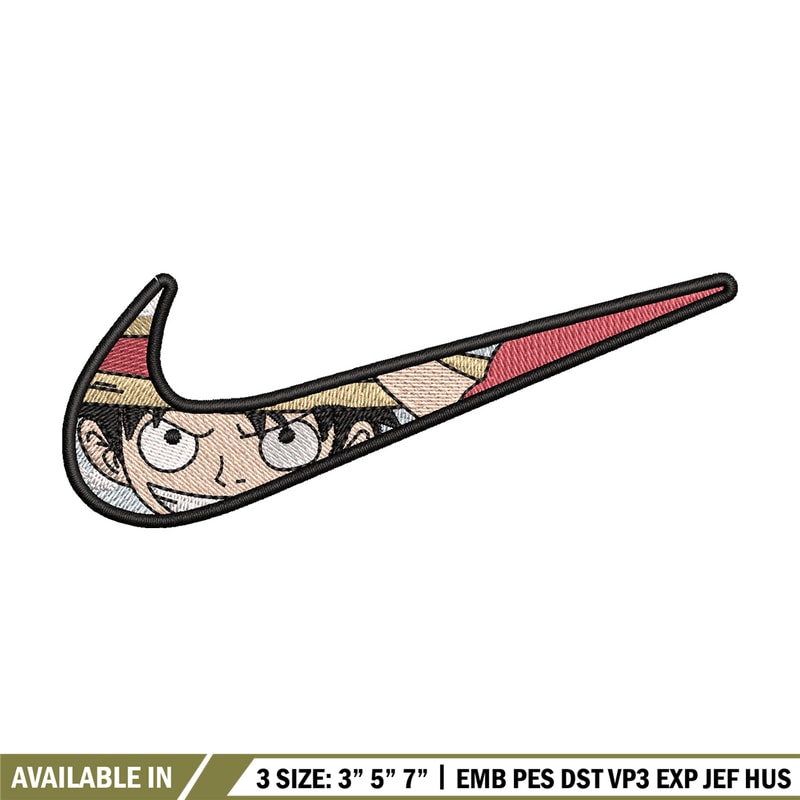 Nike luffy smile embroidery design, One piece embroidery,Nike design,Embroidery shirt, Embroidery file, Digital download.jpg