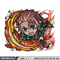 Tanjiro fire breathing chibi embroidery design, Kimetsu no Yaiba embroidery, anime design, logo shirt, Digital download.jpg