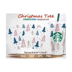 christmas tree starbucks cup svg, christmas svg, diy venti for cricut 24oz venti cold cup, instant download