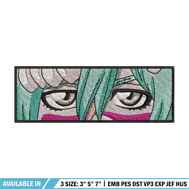 Nel tu eyes embroidery design, Bleach embroidery, Anime design, Embroidery shirt, Embroidery file, Digital download.jpg