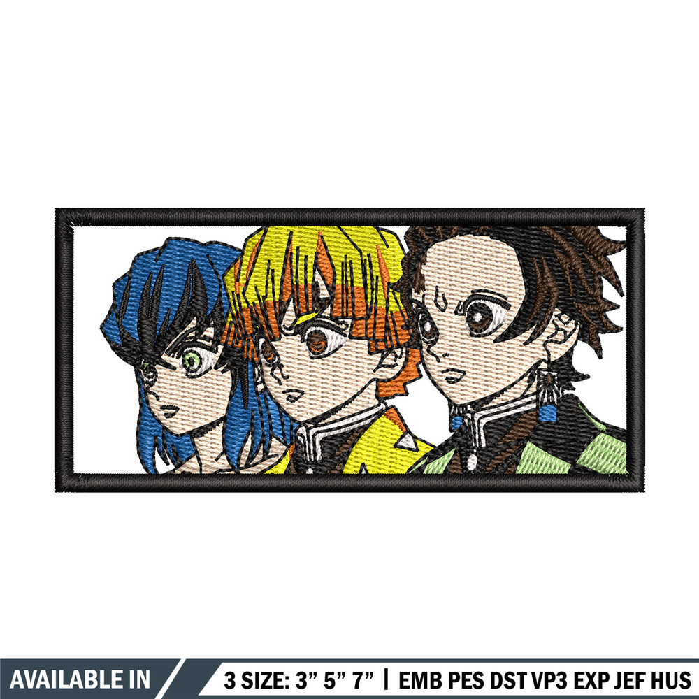 Tanjiro friends embroidery design, Tanjiro embroidery, Anime design, Embroidery shirt, Embroidery file, Digital download.jpg