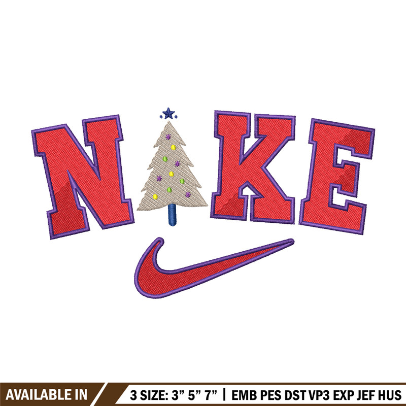 Nike christmas embroidery design, Logo embroidery, Nike design, Embroidery file,  logo shirt, Instant download.jpg