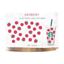 raspberry starbucks cup svg, fruit svg, starbuck cup svg, diy venti for cricut 24oz venti cold cup, digital download