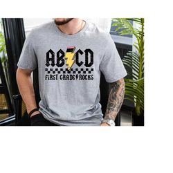 abcd teacher tee, kindergarten & elementary back-to-school design, perfect gift for teachers