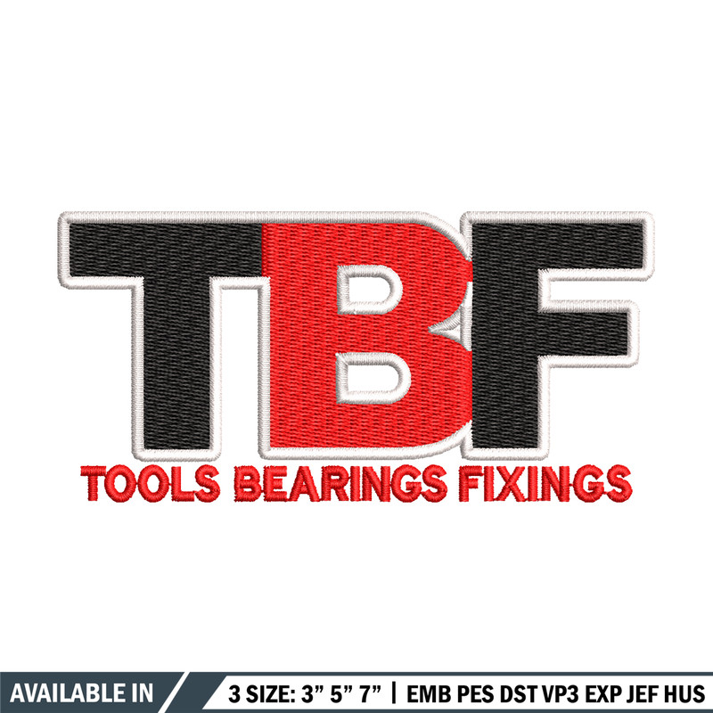 TBF logo embroidery design, TBF logo embroidery, logo design, logo shirt, Embroidery shirt, Instant download.jpg