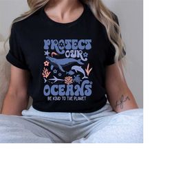 protect our oceans shirt, women's aesthetic shirt, coconut girl shirt, summer tshirt, surf shirt