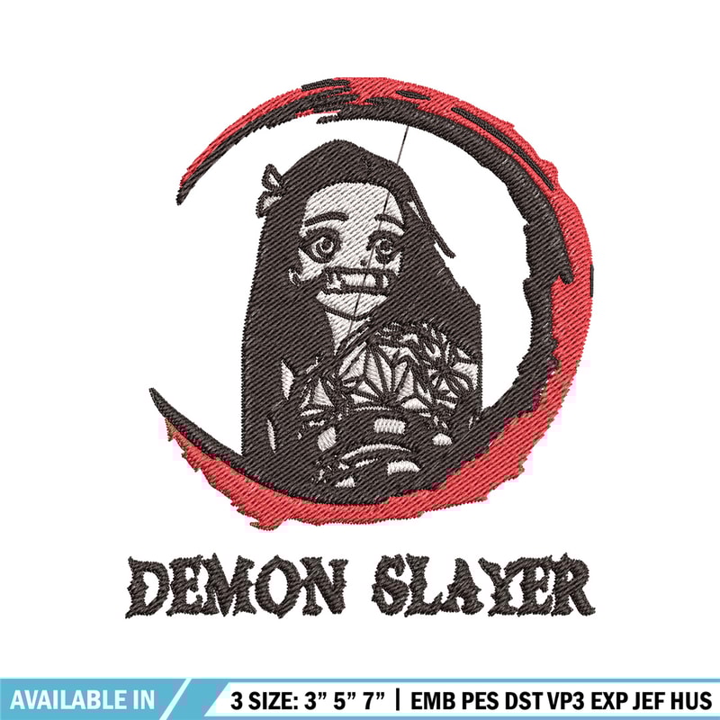 Nezuko moon embroidery design, Nezuko embroidery, Embroidery shirt, Embroidery file, Anime design, Digital download.jpg