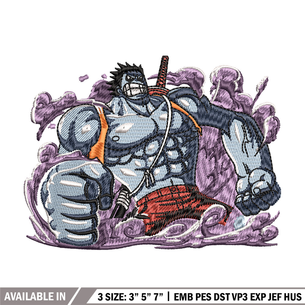 Nightmare Luffy embroidery design, One Piece embroidery, embroidery file, anime design, anime shirt, Digital download.jpg
