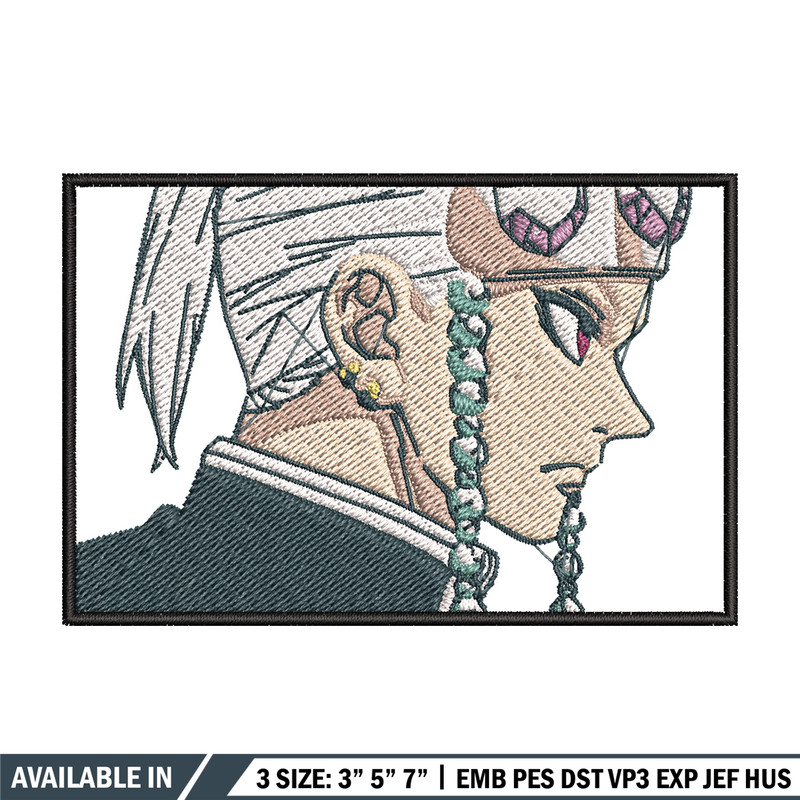 Tengen face embroidery design, Tengen embroidery, Anime design, Embroidery shirt, Embroidery file, Digital download.jpg