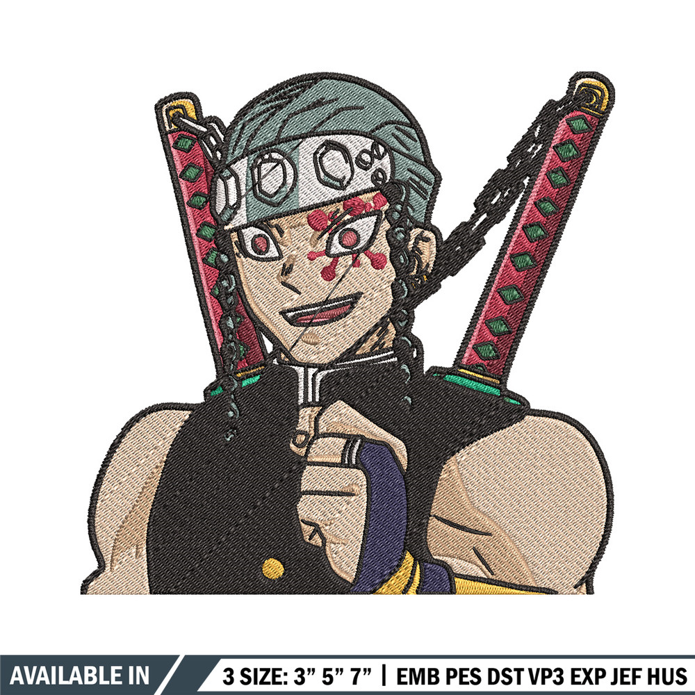 Tengen smile embroidery design, Tengen embroidery, Anime design, Embroidery shirt, Embroidery file, Digital download.jpg