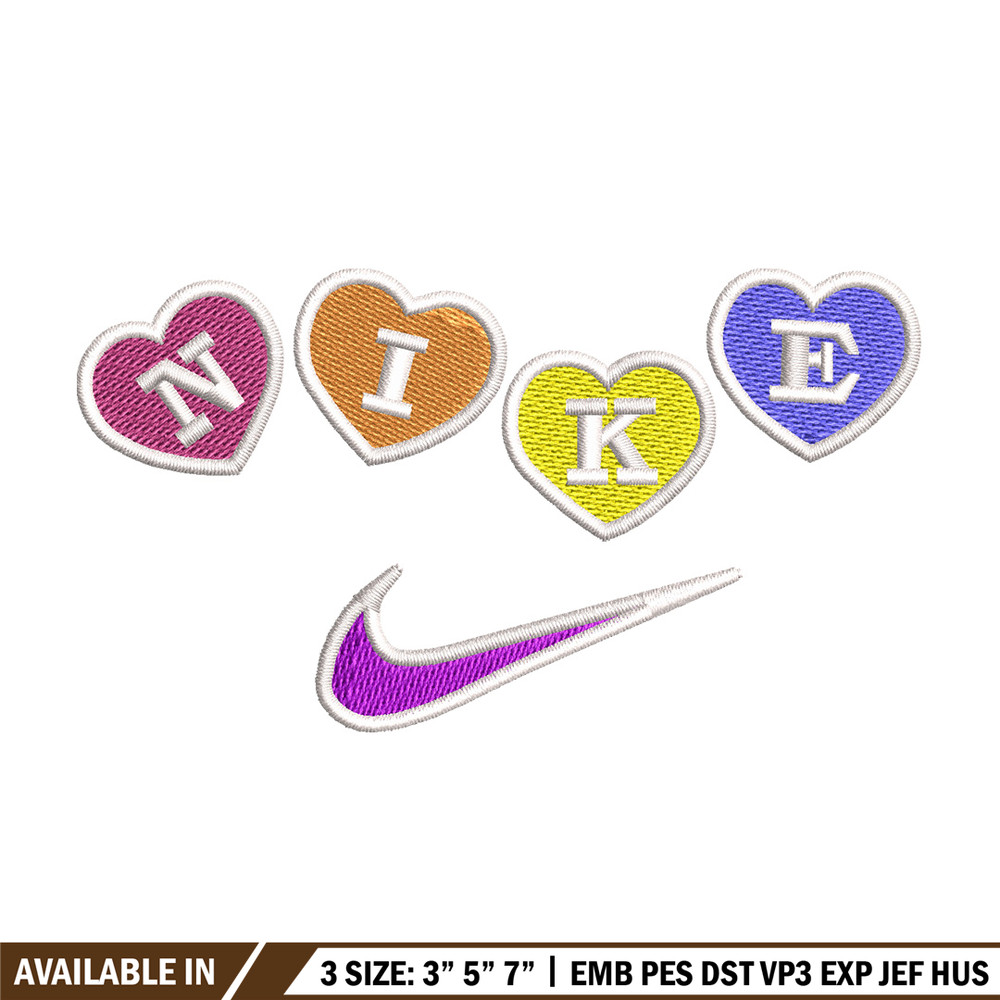 Nike heart embroidery design, Logo embroidery, Nike design, Embroidery shirt, Embroidery file, Digital download.jpg