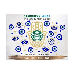 evil eye starbucks cup svg, evil eye  svg, turkish eye svg, diy venti for cricut 24oz venti cold cup, instant download