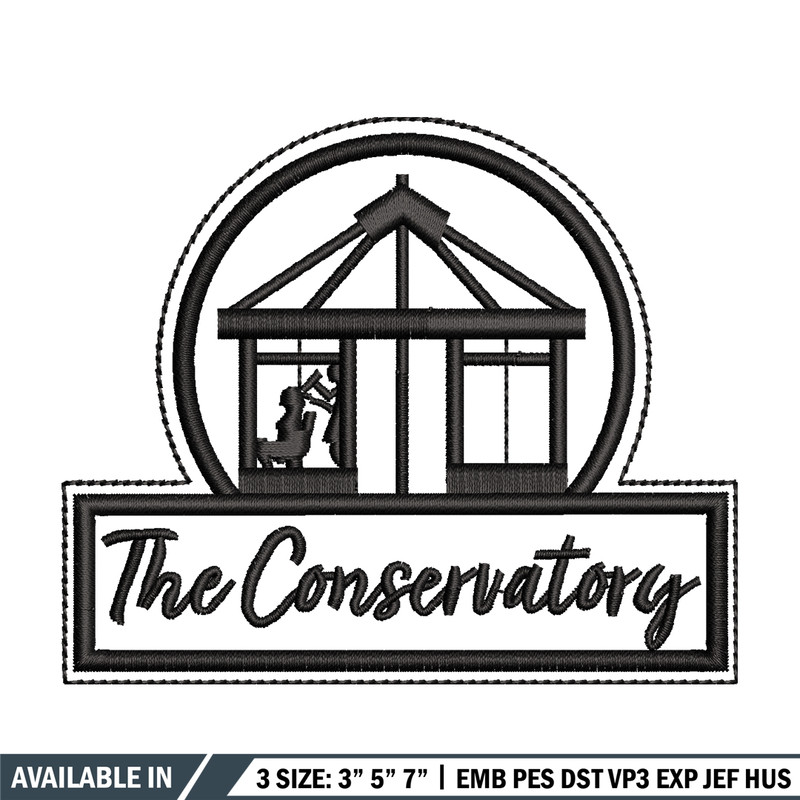 The Conservatory logo embroidery design, logo embroidery, logo design, logo shirt, Embroidery shirt, Instant download.jpg