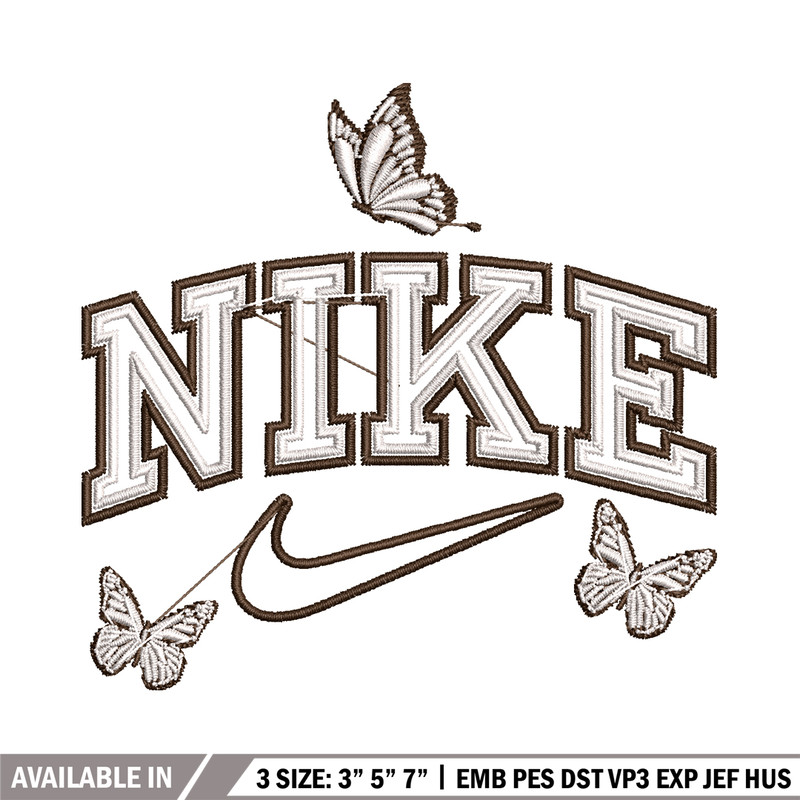 Nike butterfly embroidery design, logo embroidery, logo design, logo shirt, digital download.jpg
